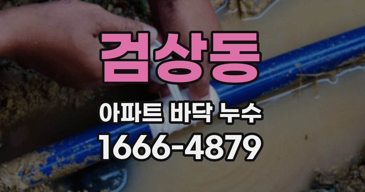 검상동 아파트 바닥 누수
