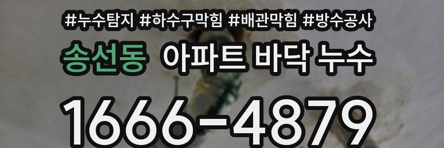 송선동 아파트 바닥 누수