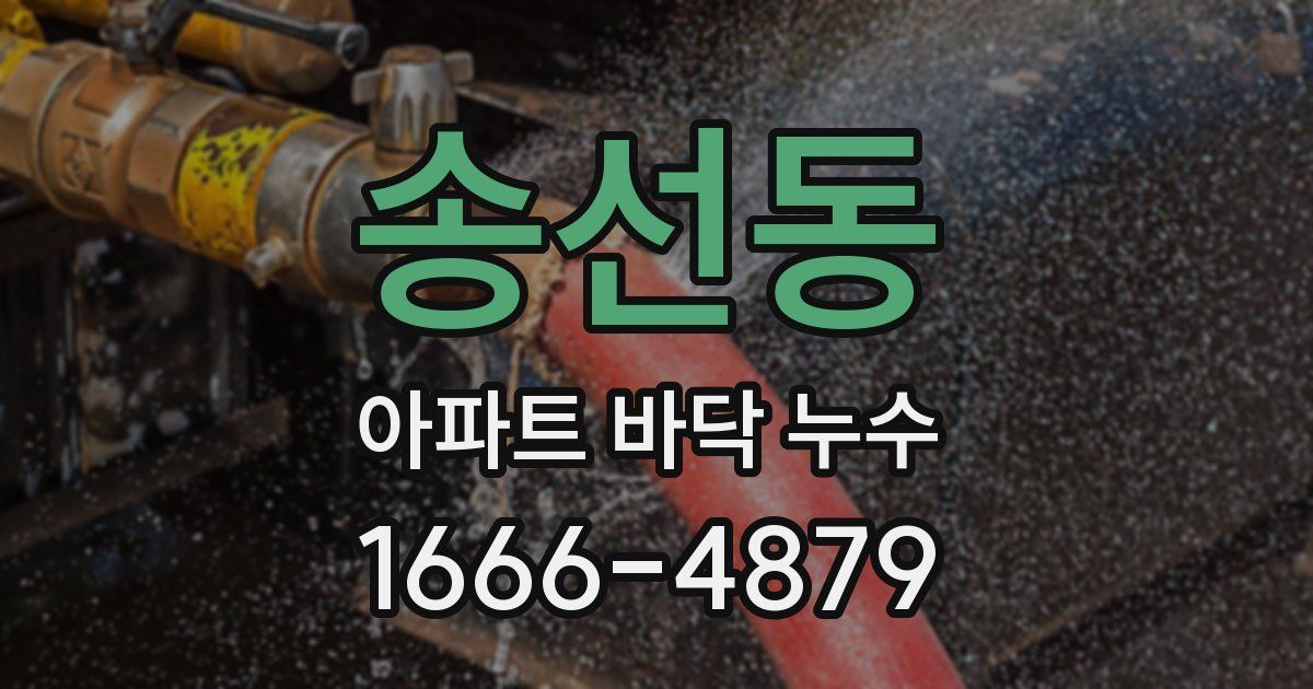 송선동 아파트 바닥 누수