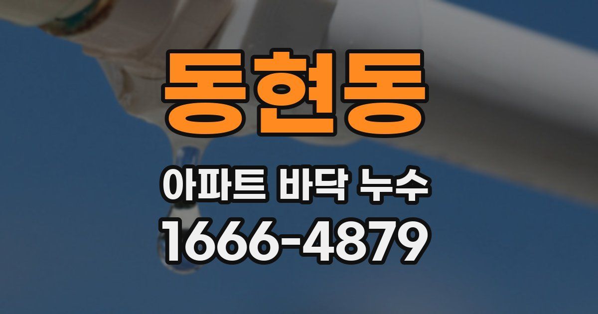 동현동 아파트 바닥 누수
