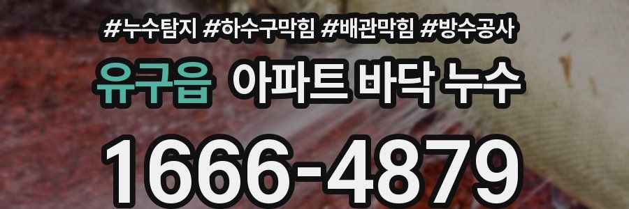 유구읍 아파트 바닥 누수
