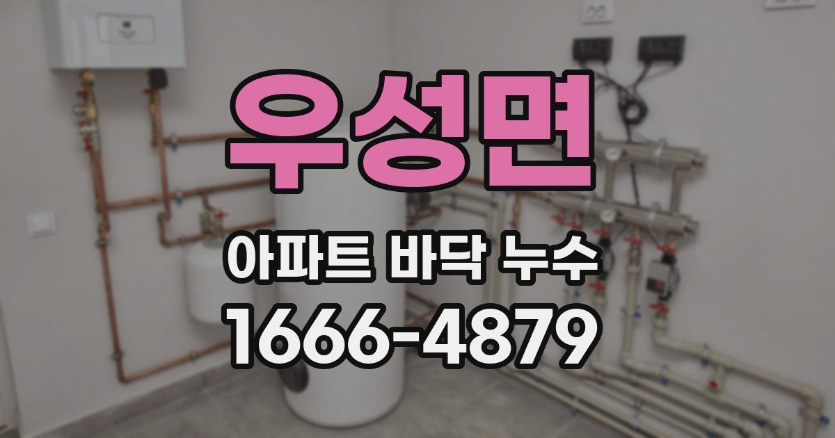 우성면 아파트 바닥 누수