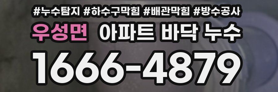 우성면 아파트 바닥 누수