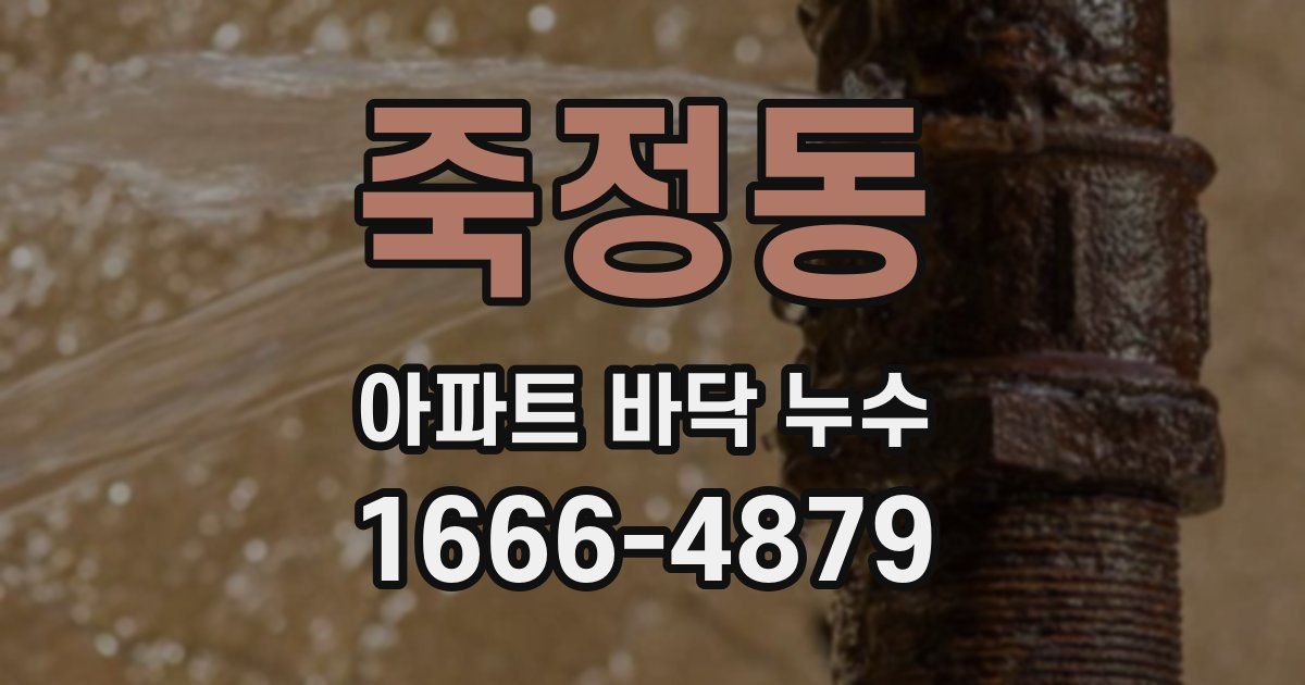 죽정동 아파트 바닥 누수