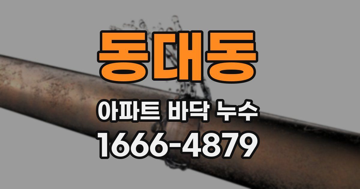 동대동 아파트 바닥 누수