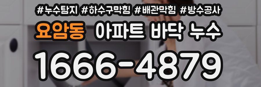 요암동 아파트 바닥 누수