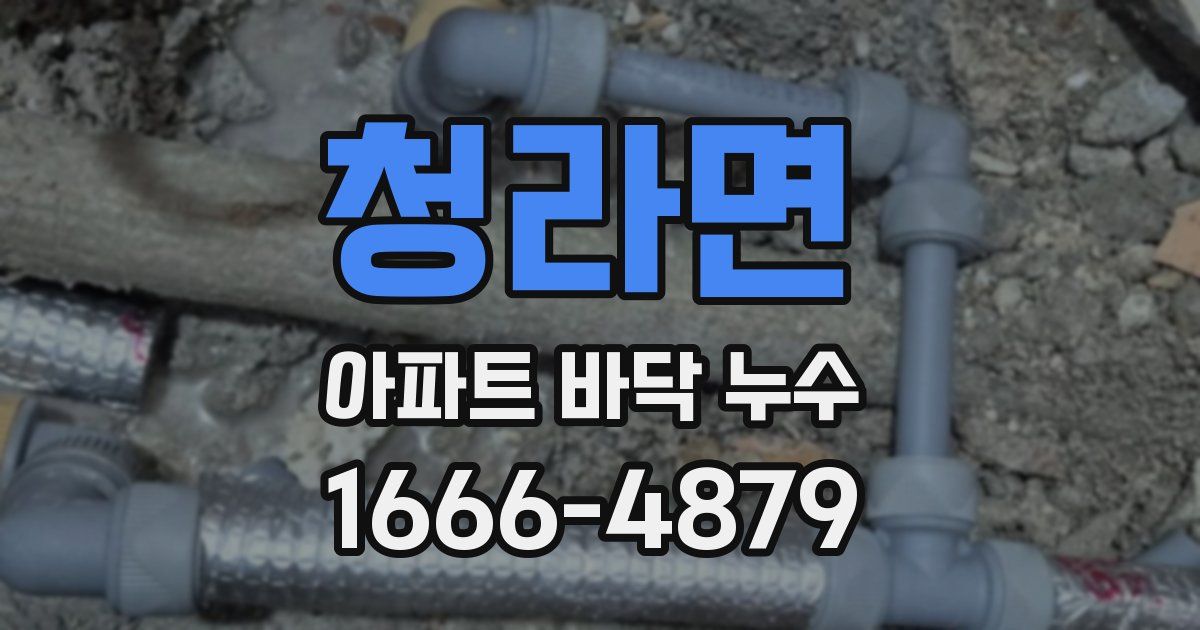 청라면 아파트 바닥 누수