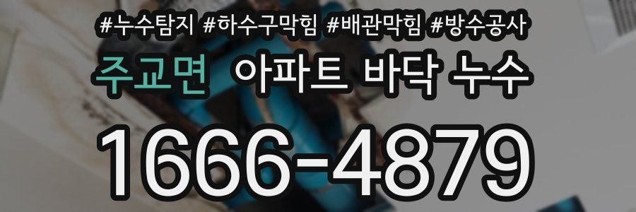 주교면 아파트 바닥 누수