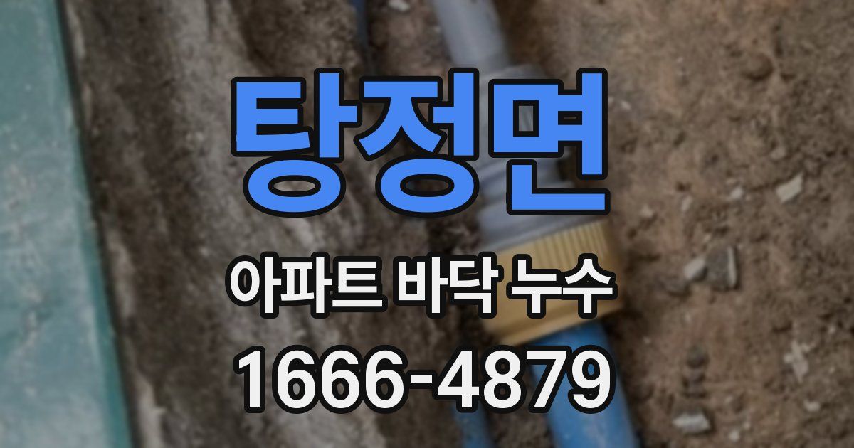 탕정면 아파트 바닥 누수