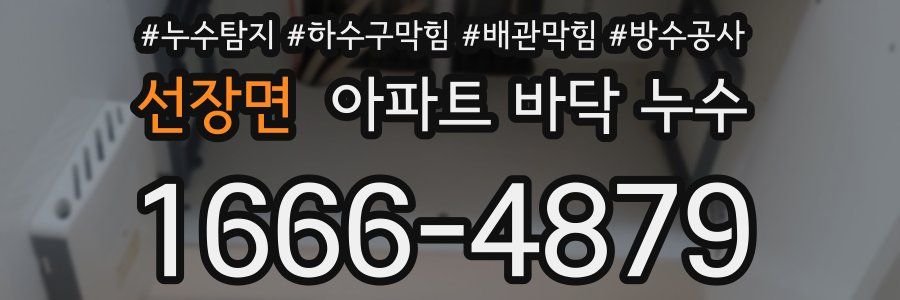 선장면 아파트 바닥 누수