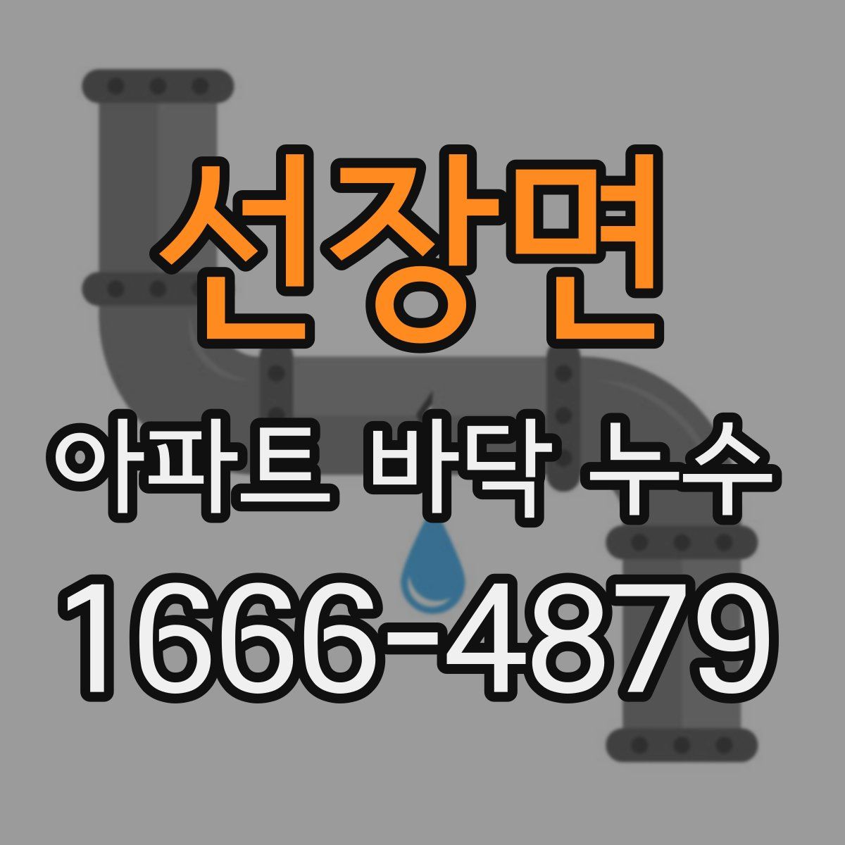 선장면 아파트 바닥 누수