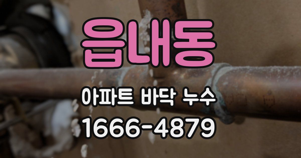 읍내동 아파트 바닥 누수