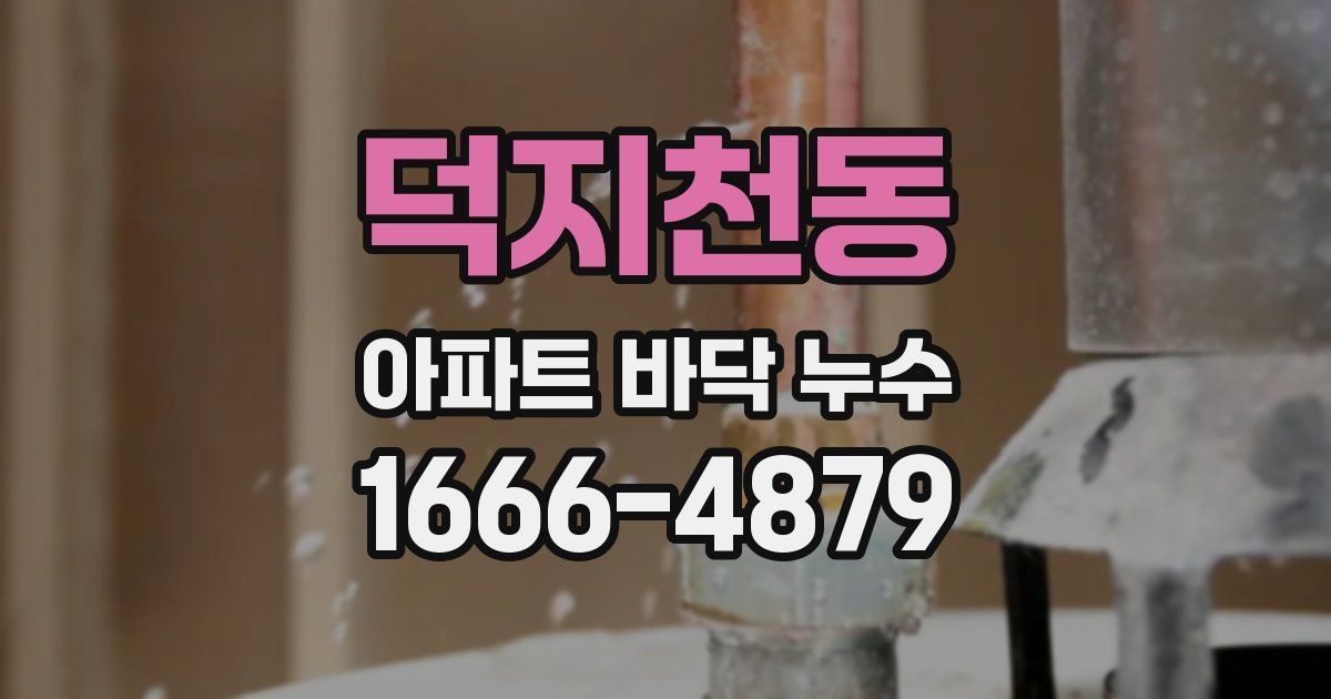 덕지천동 아파트 바닥 누수