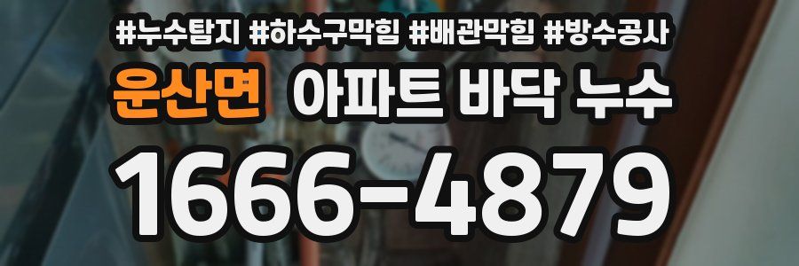 운산면 아파트 바닥 누수