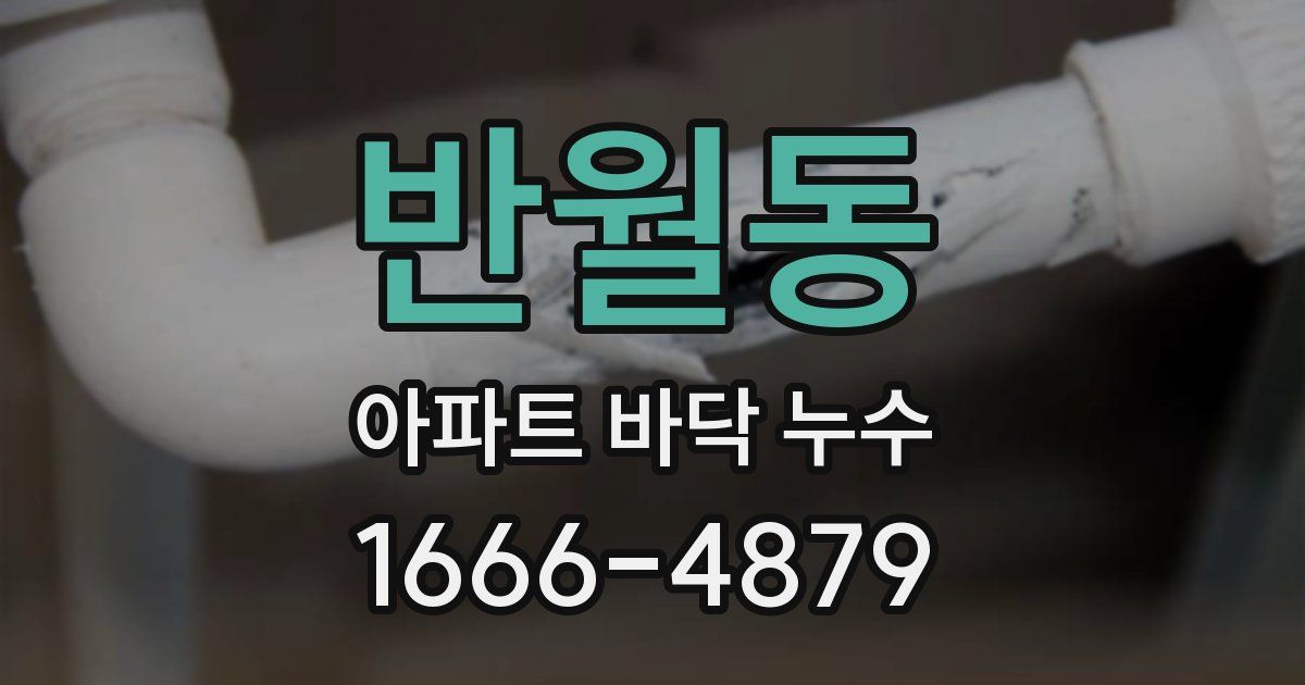 반월동 아파트 바닥 누수