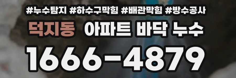 덕지동 아파트 바닥 누수