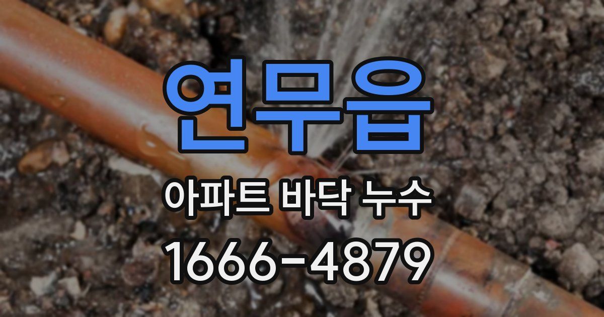 연무읍 아파트 바닥 누수