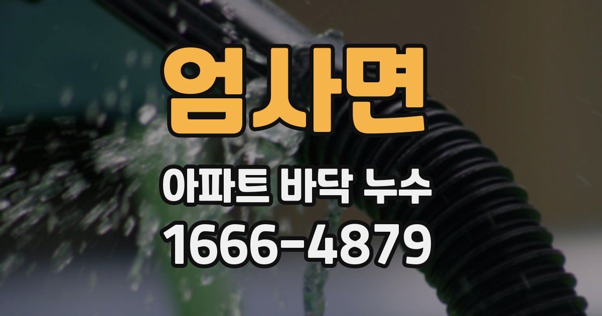 엄사면 아파트 바닥 누수