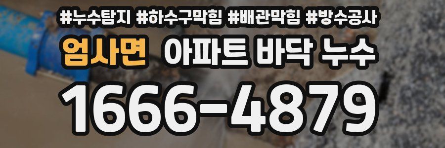 엄사면 아파트 바닥 누수