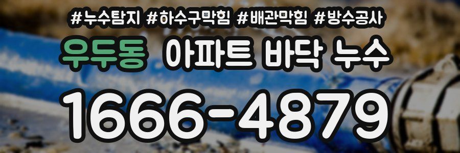 우두동 아파트 바닥 누수