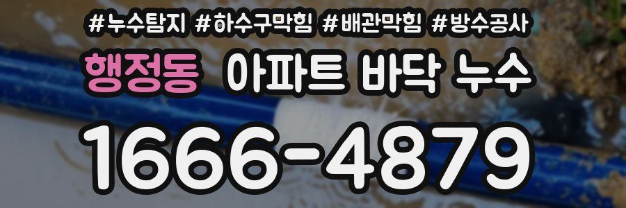 행정동 아파트 바닥 누수