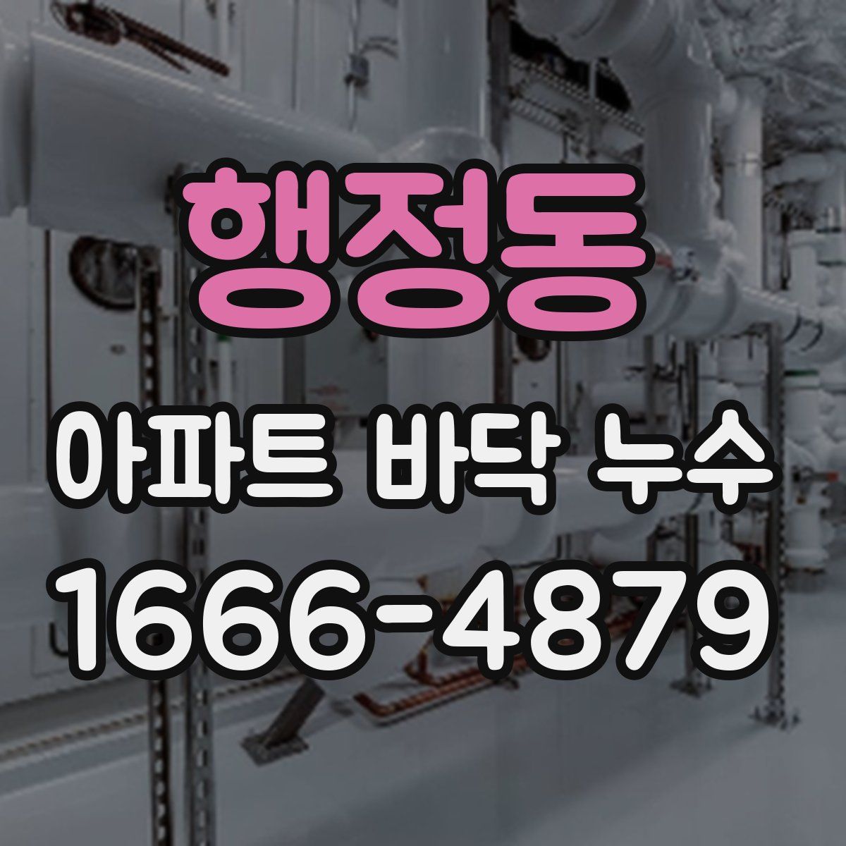 행정동 아파트 바닥 누수