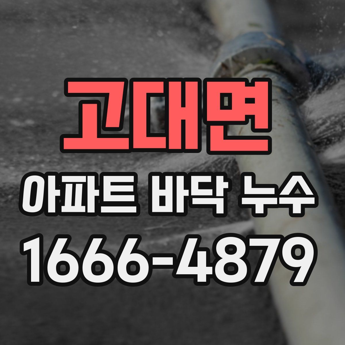 고대면 아파트 바닥 누수