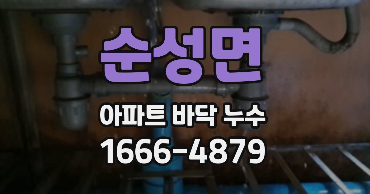 순성면 아파트 바닥 누수