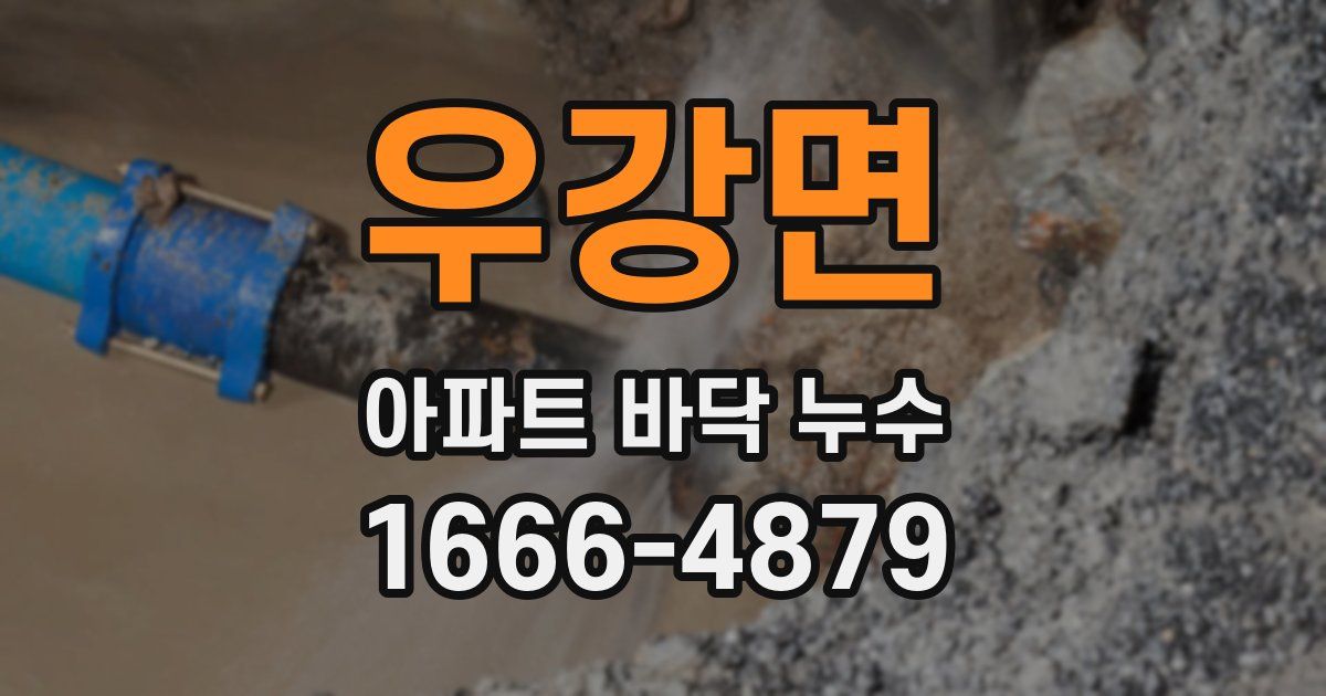 우강면 아파트 바닥 누수