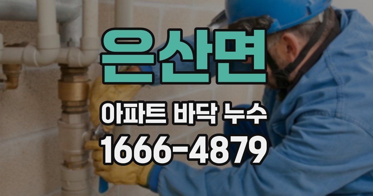 은산면 아파트 바닥 누수