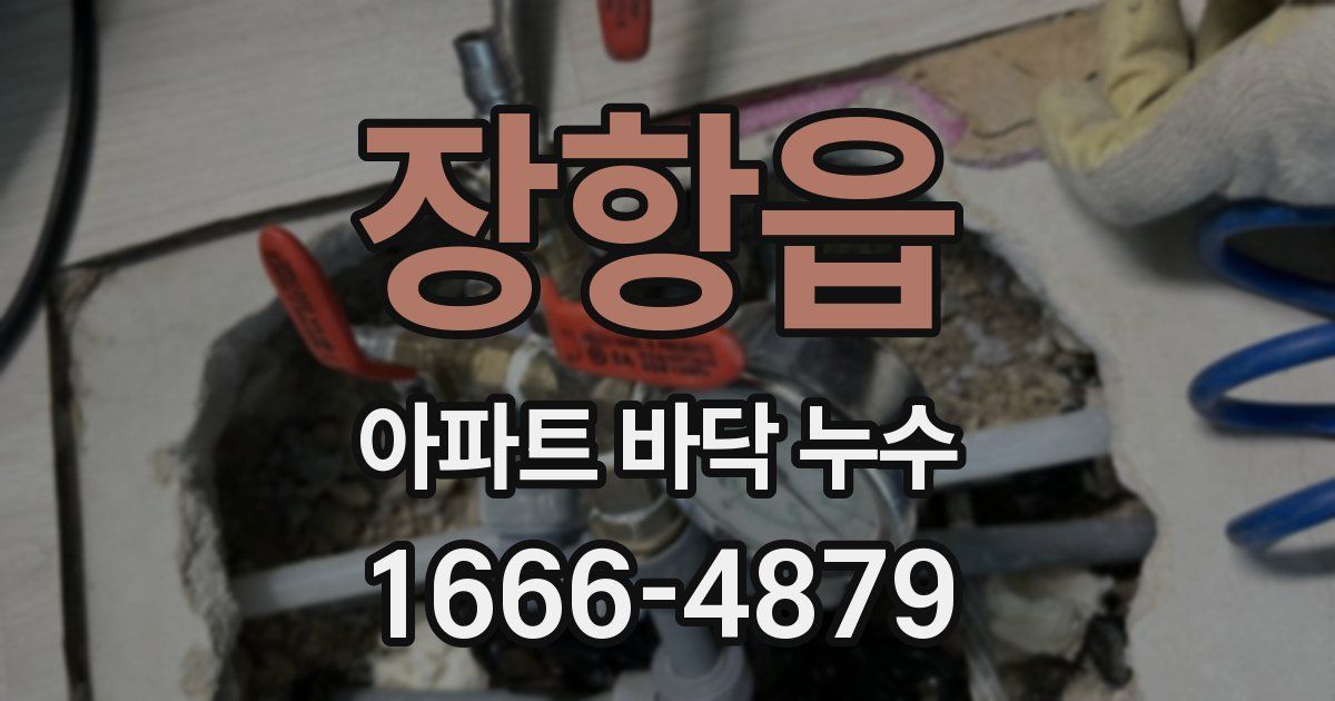 장항읍 아파트 바닥 누수