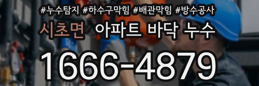 시초면 아파트 바닥 누수