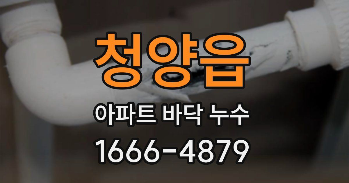 청양읍 아파트 바닥 누수