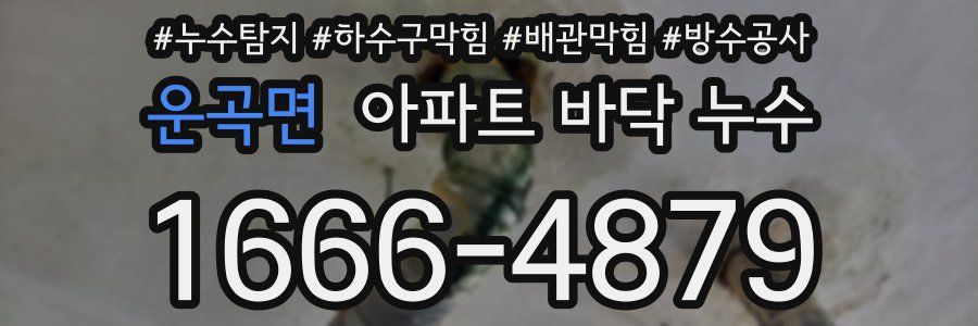 운곡면 아파트 바닥 누수