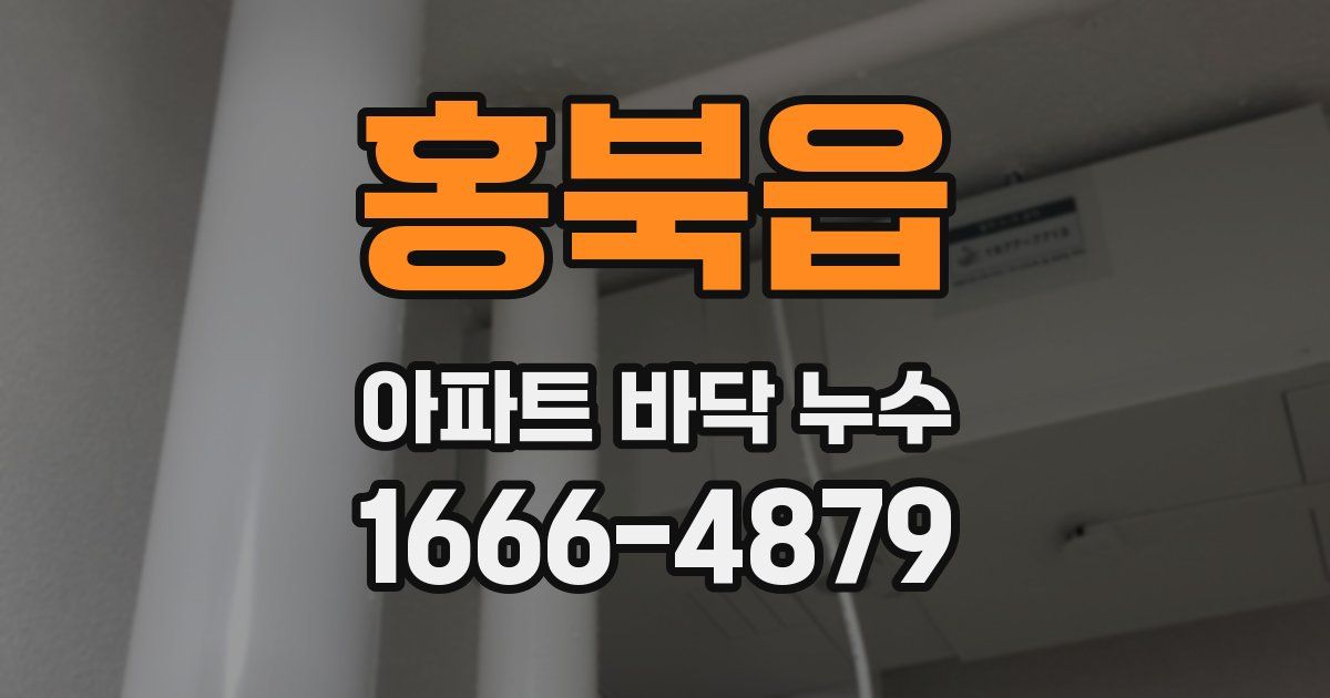 홍북읍 아파트 바닥 누수