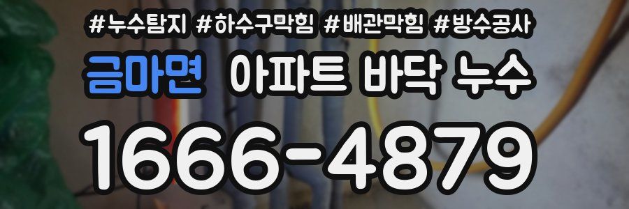 금마면 아파트 바닥 누수