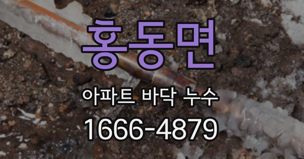 홍동면 아파트 바닥 누수