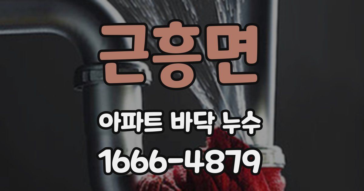 근흥면 아파트 바닥 누수