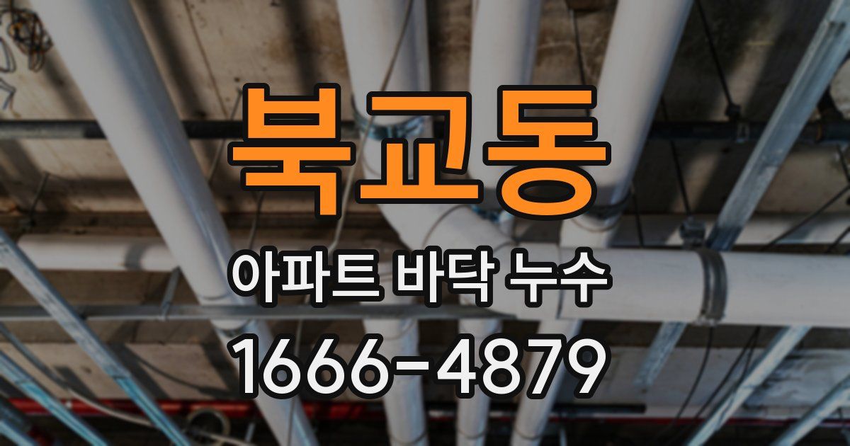 북교동 아파트 바닥 누수