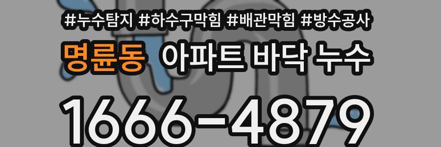 명륜동 아파트 바닥 누수