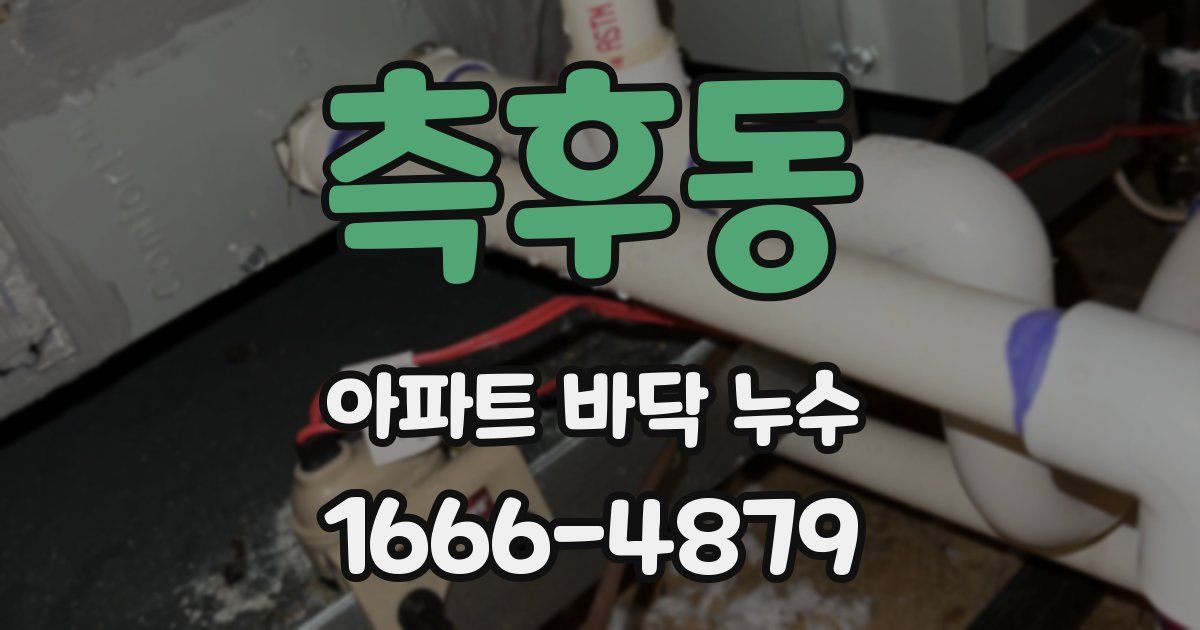 측후동 아파트 바닥 누수
