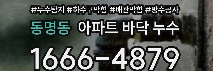 동명동 아파트 바닥 누수
