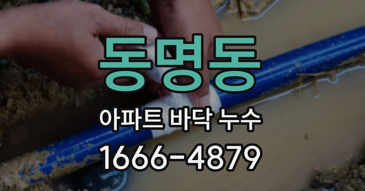 동명동 아파트 바닥 누수
