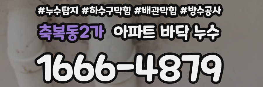 축복동2가 아파트 바닥 누수
