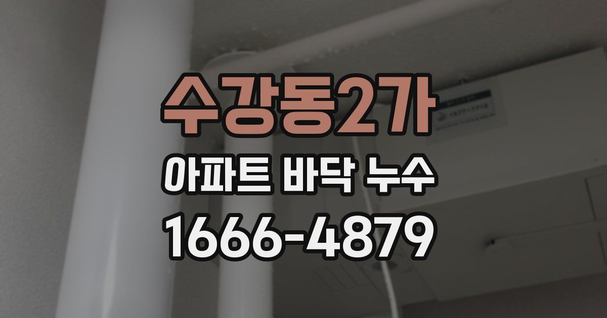 수강동2가 아파트 바닥 누수