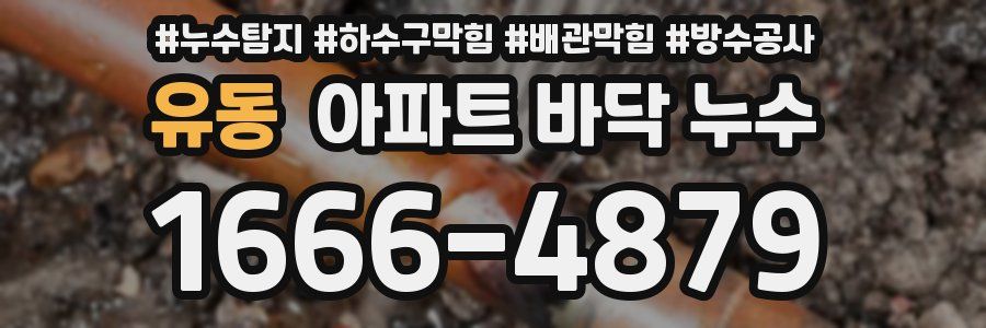 유동 아파트 바닥 누수