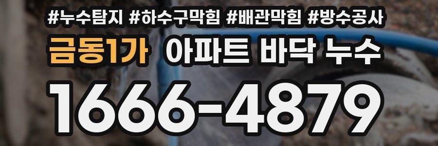 금동1가 아파트 바닥 누수