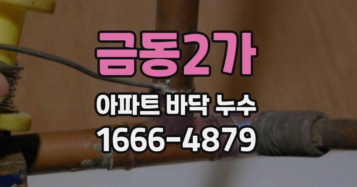 금동2가 아파트 바닥 누수