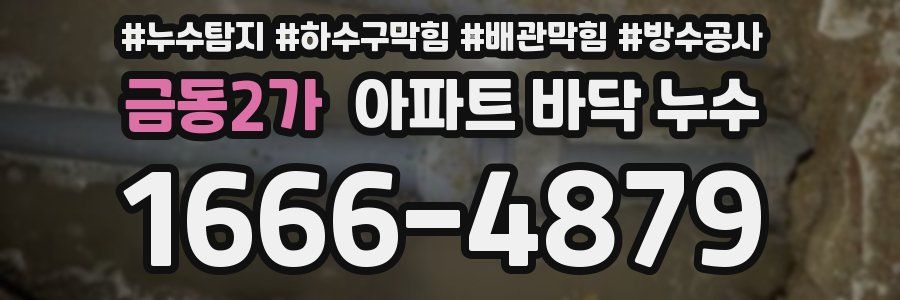 금동2가 아파트 바닥 누수