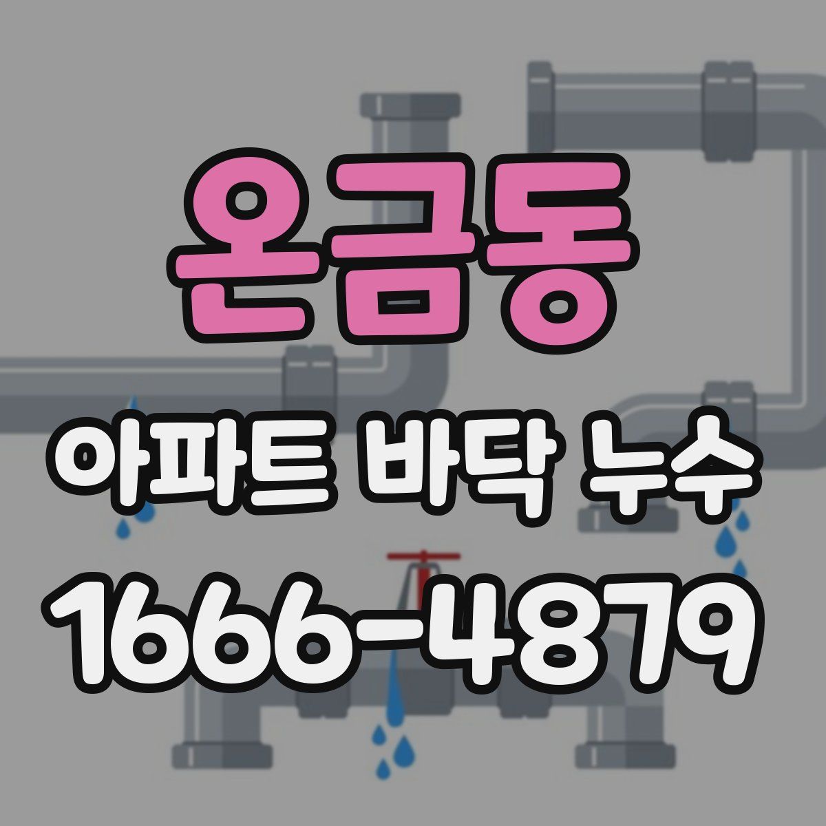 온금동 아파트 바닥 누수